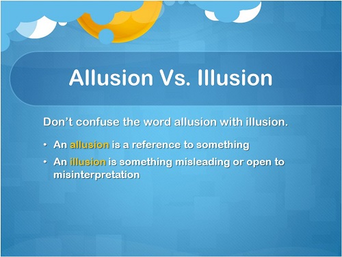 تفاوت بین allusion و illusion