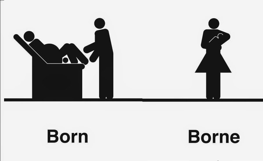 تفاوت بین born و borne