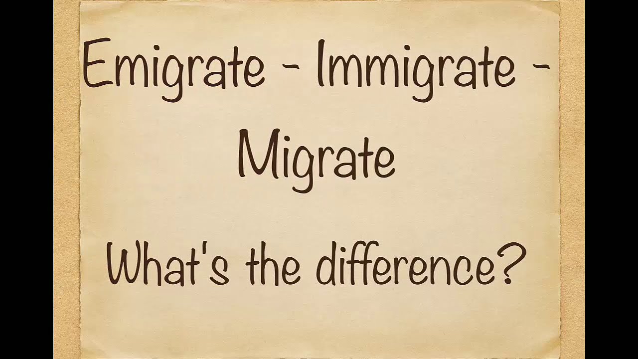 کاربرد و تفاوت Emigrate، Immigrate و Migrate