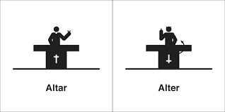 کاربرد و تفاوت altar / alter