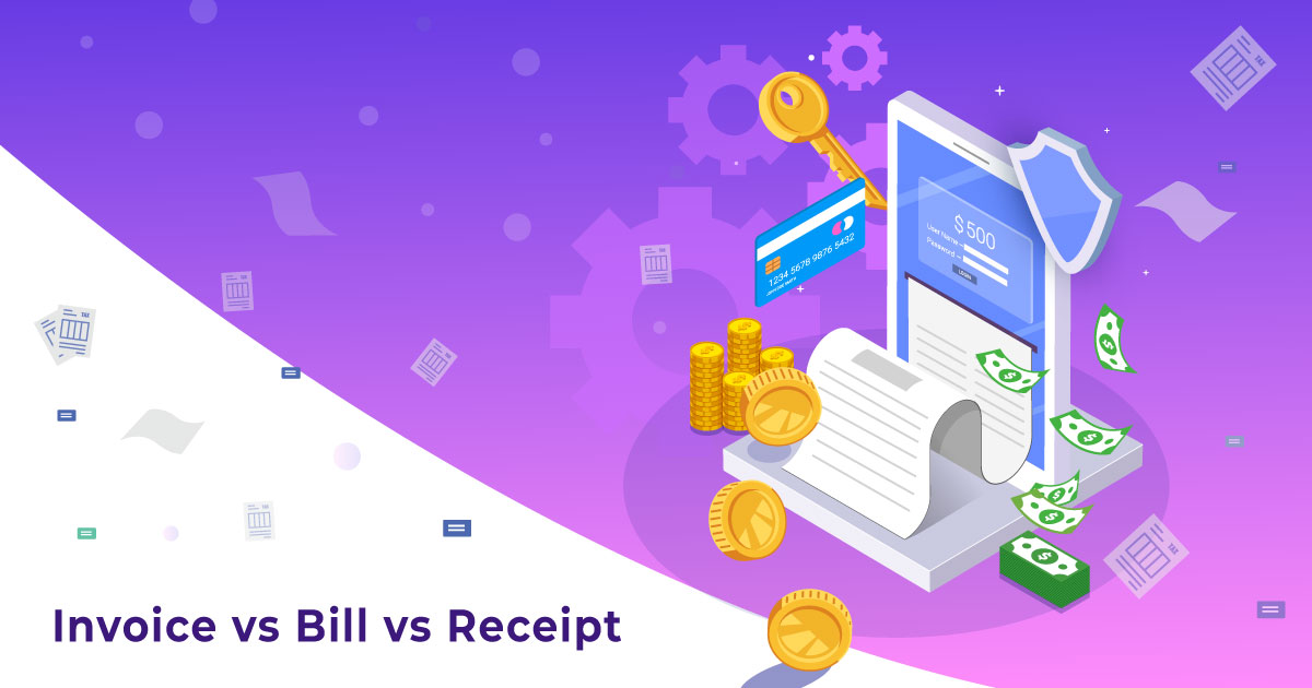کاربرد و تفاوت bill / invoice / receipt