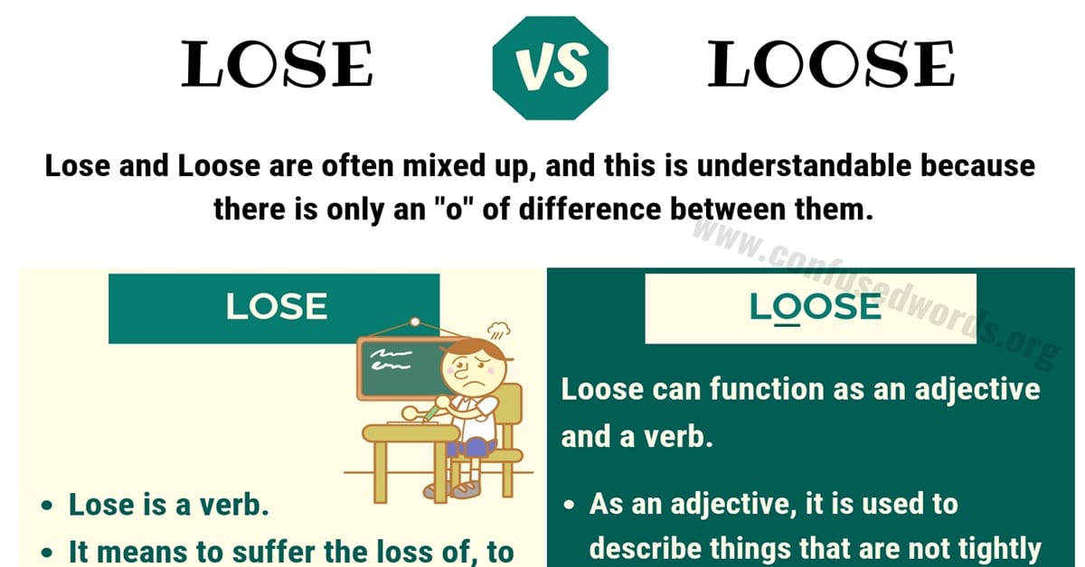 کاربرد و تفاوت lose / loose